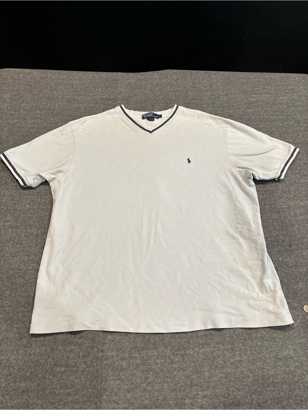Polo Ralph Lauren white V-neck t-shirt Size XL